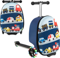 Children’s 2-in-1 Ride-On Scooter Suitcase with LED Wheels
