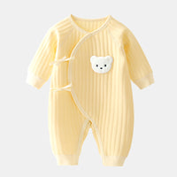Baby romper with bear - Spring & autumn clothing-Yellow-3M-State of Style