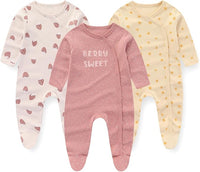 Baby Rompers 3-12 Months - Set of 3 Pieces-SET B-3 - 6 months-State of Style
