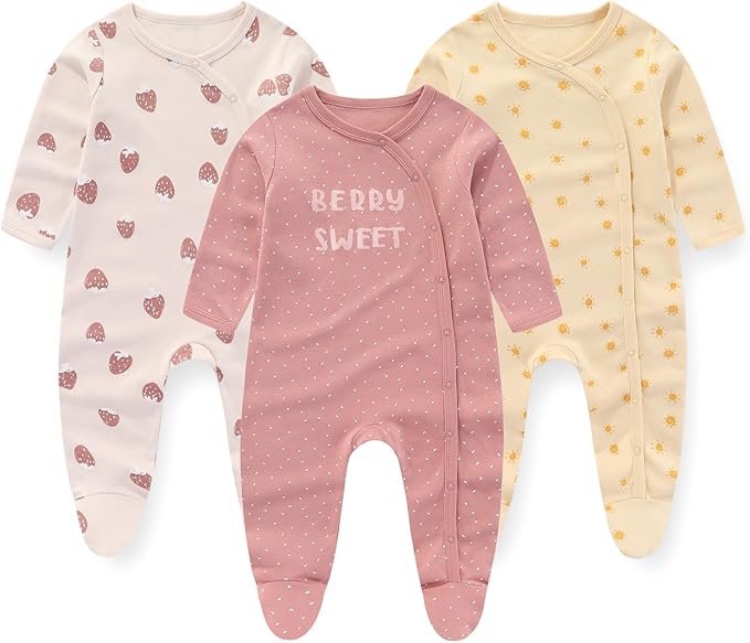 Baby Rompers 3-12 Months - Set of 3 Pieces-SET B-3 - 6 months-State of Style