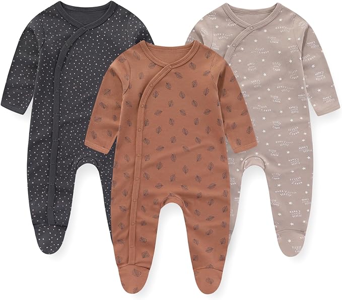 Baby Rompers 3-12 Months - Set of 3 Pieces-SET C-3 - 6 months-State of Style