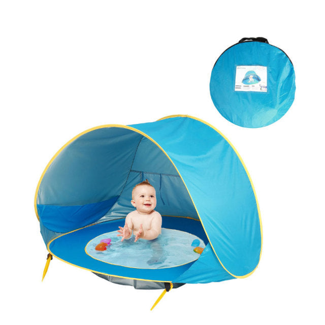 Baby tent with UV protection and Mini Pool – SunShell-Blue-State of Style