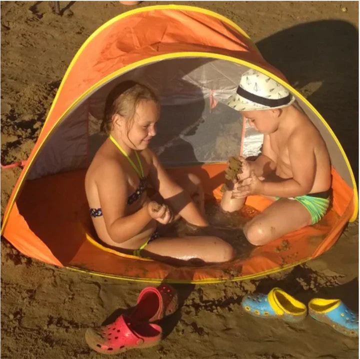 Baby tent with UV protection and Mini Pool – SunShell-Fuchsia-State of Style