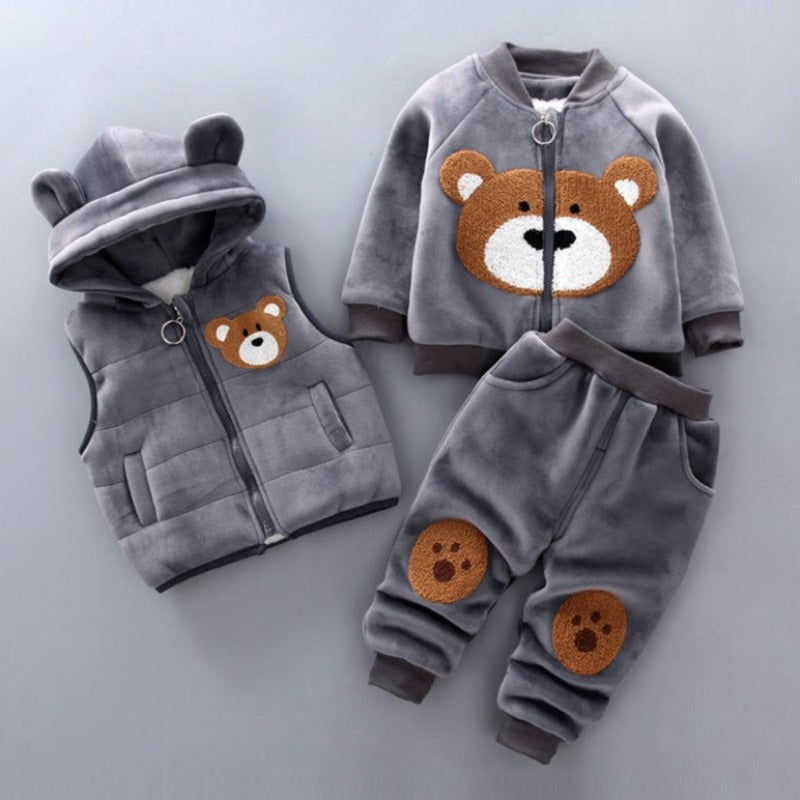 Baby Winter Set (3-Piece) - Finn-Grey-6-12 months (80cm)-State of Style