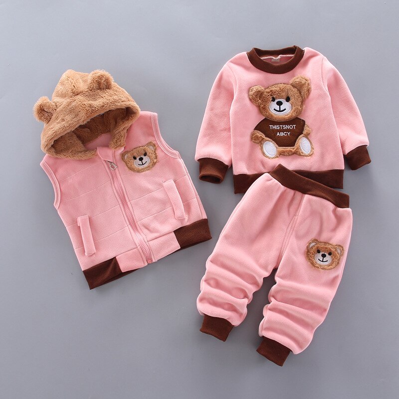 Baby Winter Set (3-Piece) - Finn-Pink-6-12 months (80cm)-State of Style