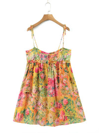 Backless Bohemian Mini Dress with Floral Print – Juliette-S-State of Style