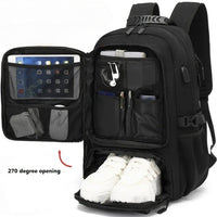 Backpack with USB Port and Large Capacity (50-80L) – UrbanTrail-Black-50L-State of Style
