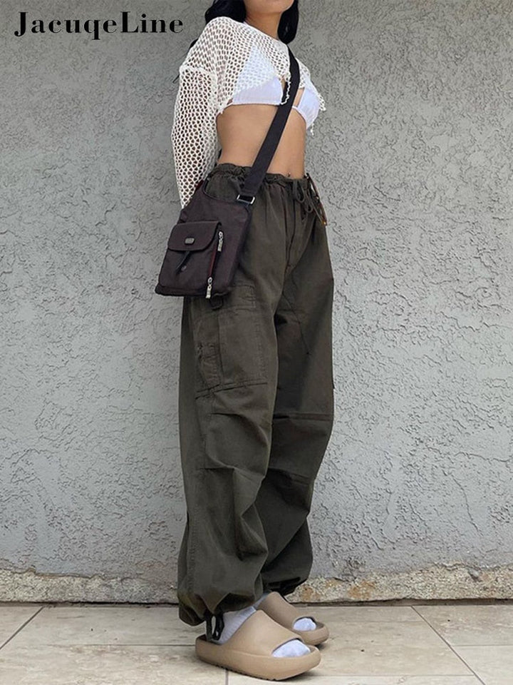 BagPants | Women's Wide-Leg Trousers-Khaki-S-State of Style