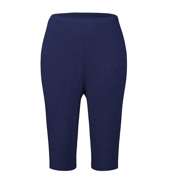 Bamboo Comfort Plus High-Waisted Leggings for Plus Sizes-Navy Blue-2XL-State of Style