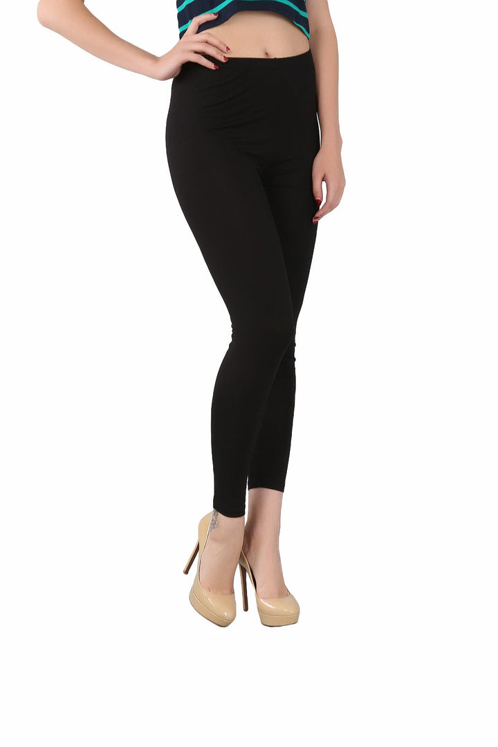 Bamboo Slim Fit Plus-Size Leggings-Black-2XL-State of Style