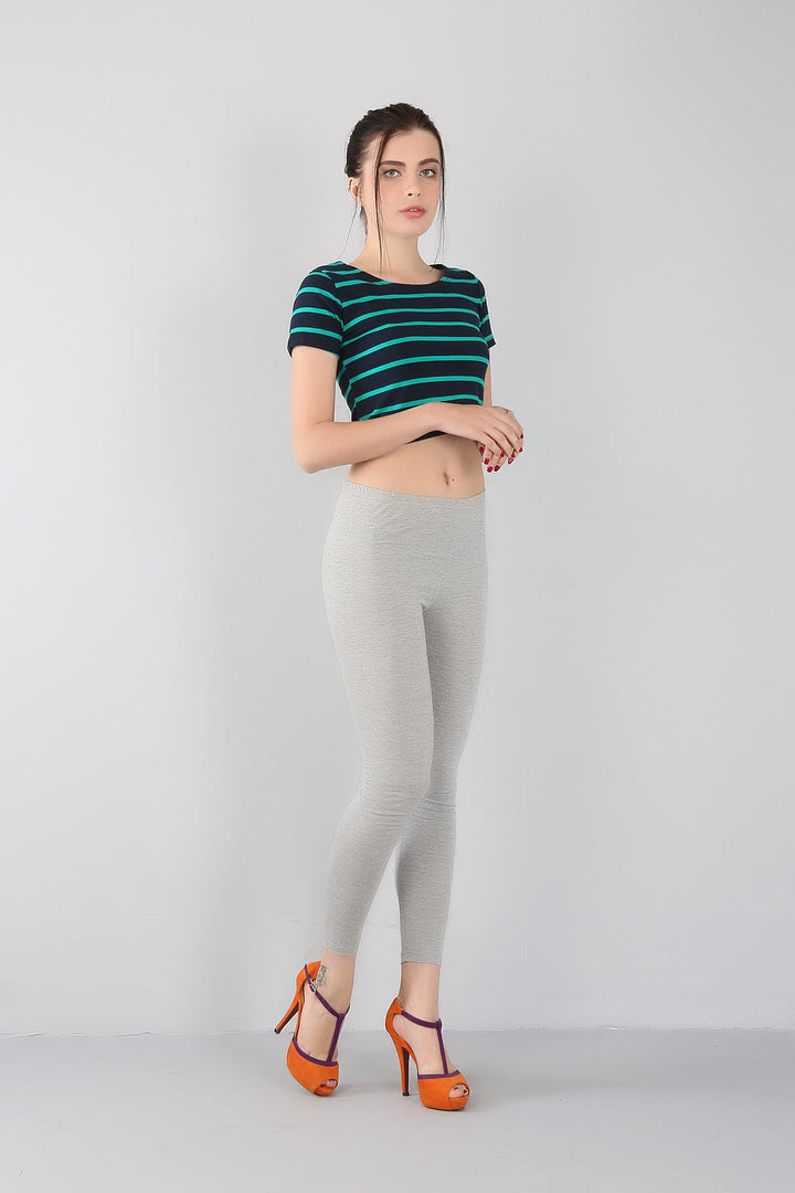 Bamboo Slim Fit Plus-Size Leggings-Grey-2XL-State of Style