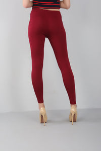 Bamboo Slim Fit Plus-Size Leggings-Navy Blue-2XL-State of Style