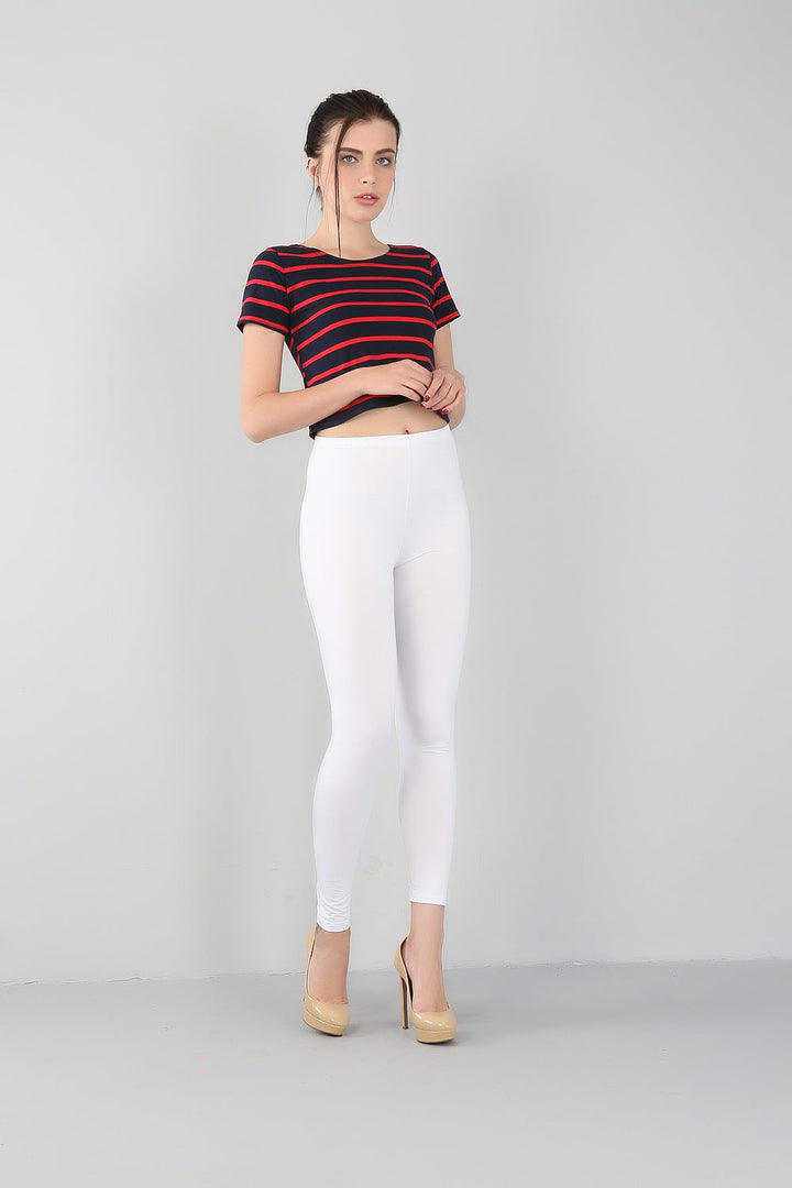 Bamboo Slim Fit Plus-Size Leggings-Navy Blue-2XL-State of Style