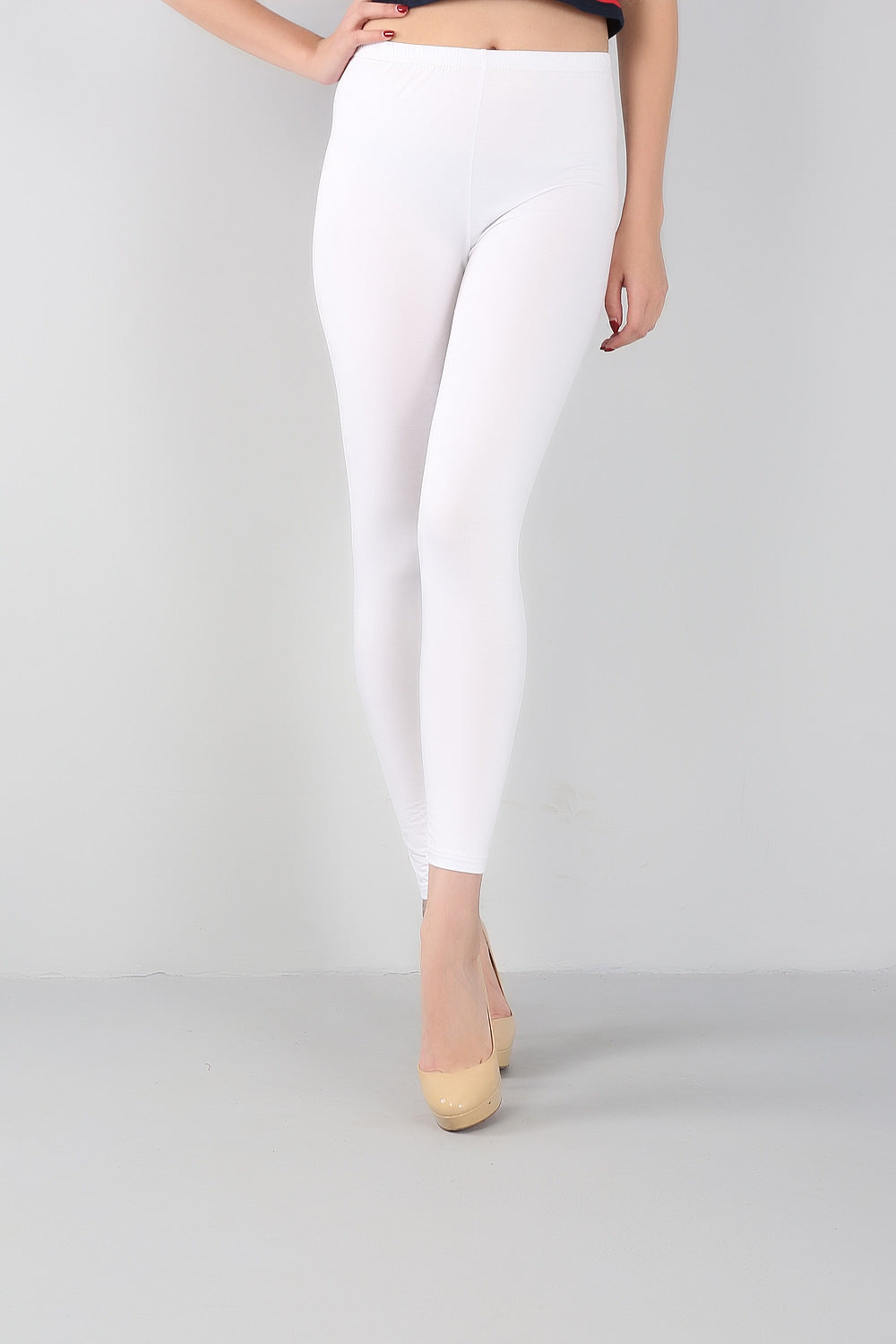 Bamboo Slim Fit Plus-Size Leggings-Navy Blue-2XL-State of Style