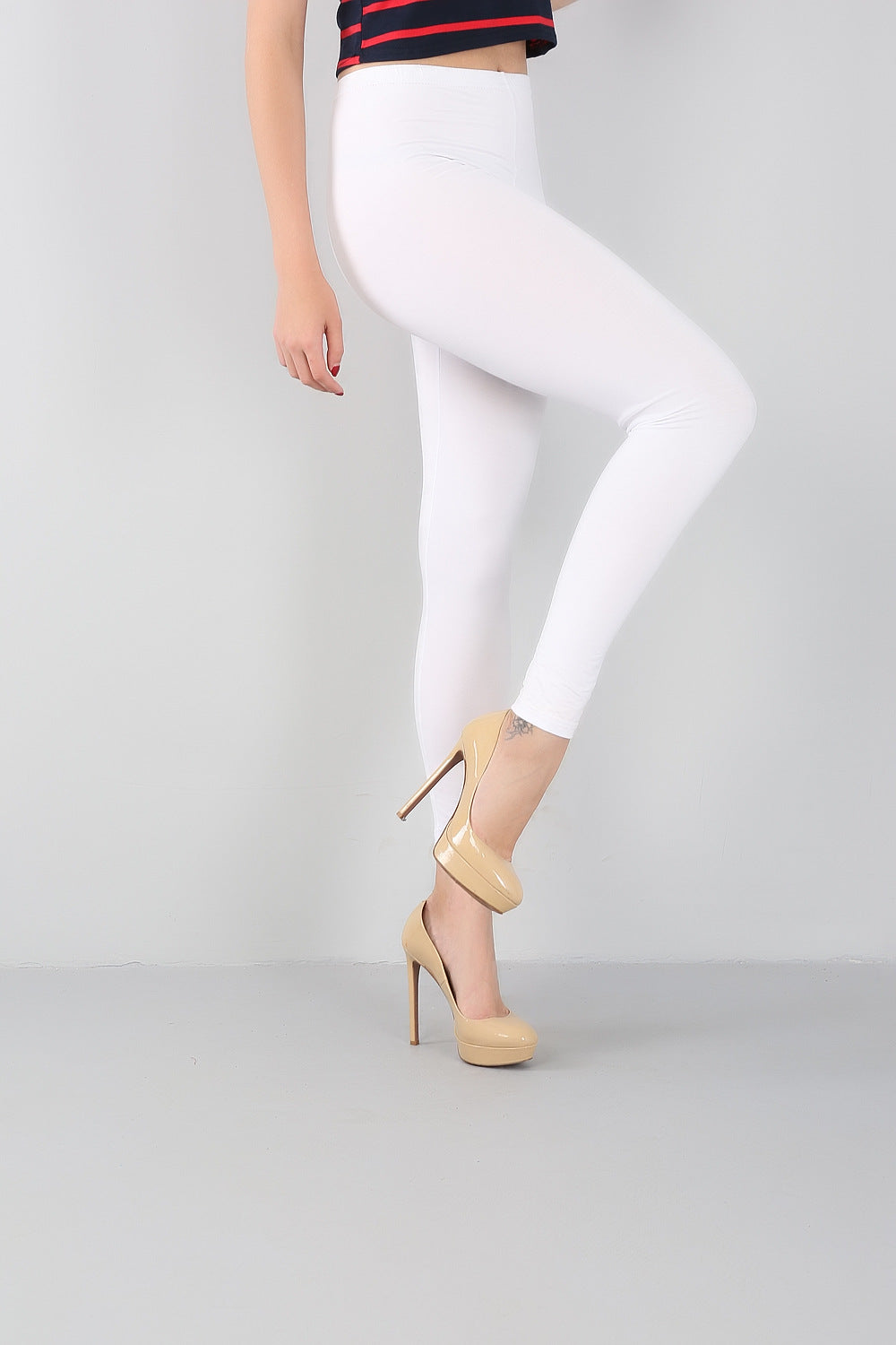 Bamboo Slim Fit Plus-Size Leggings-Navy Blue-2XL-State of Style