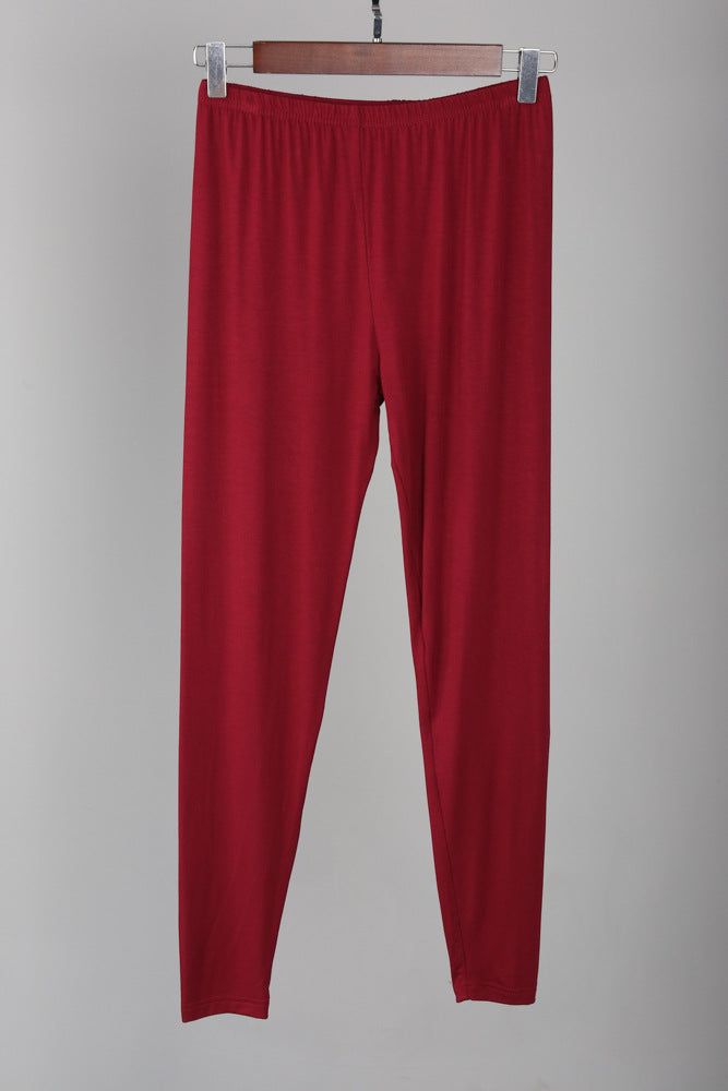 Bamboo Slim Fit Plus-Size Leggings-Navy Blue-2XL-State of Style