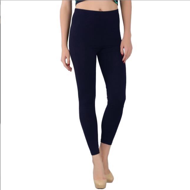 Bamboo Slim Fit Plus-Size Leggings-Navy Blue-2XL-State of Style