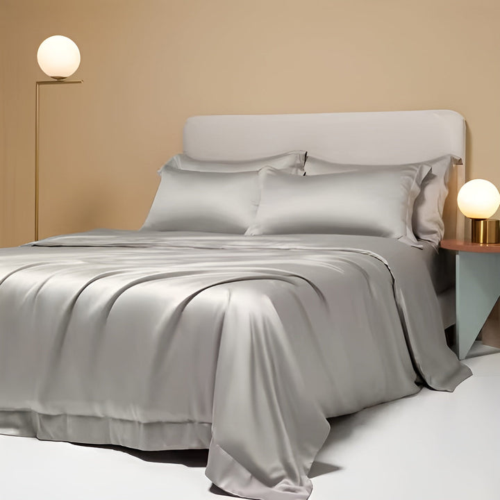 BambooDreams Comforter Set-150x200cm-Light Grey-State of Style