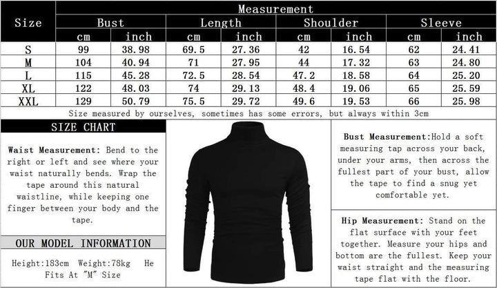 Basic Men's Turtleneck - Randy-White-S-State of Style