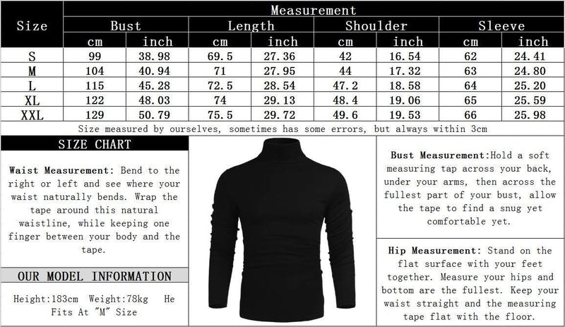 Basic Men's Turtleneck - Randy-White-S-State of Style