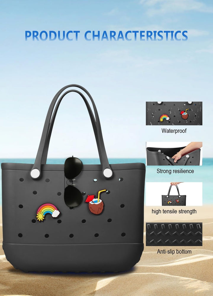 Waterproof EVA Beach Tote – Large & Washable Carryall for Outdoors