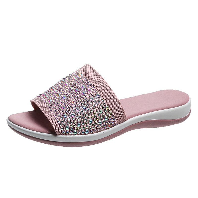 BeachSlides | Women's Slip-On Sandals-Pink-4.5-State of Style