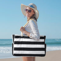Waterproof Large Tote with Zipped Storage for Work & Play