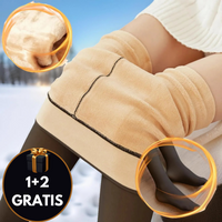 Bella's Comfy Fleece Tights-Black-Plus Size(L t/m 2XL) (70 ~95 KG)-State of Style