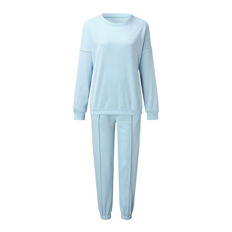 BellesPakje | Women's Oversized Loungewear Set-Light Blue-S-State of Style