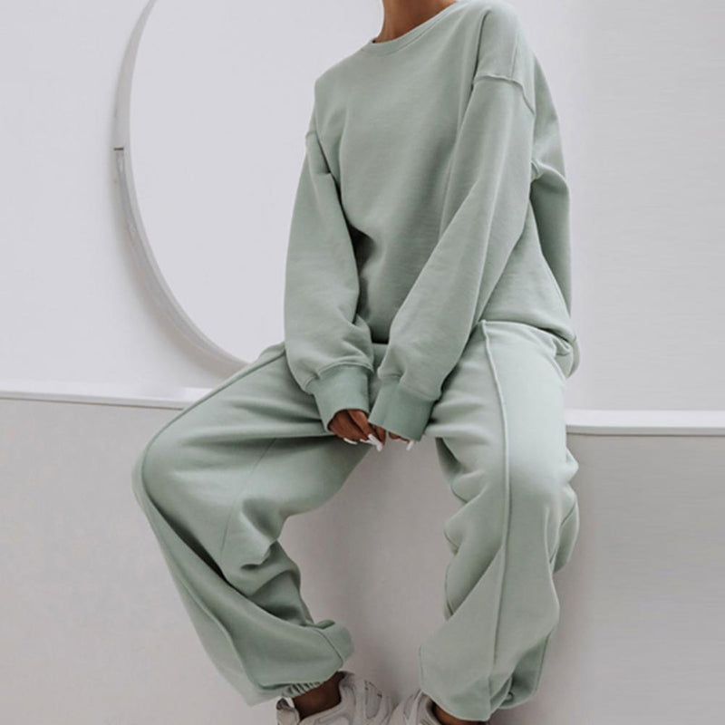 BellesPakje | Women's Oversized Loungewear Set-Light Green-S-State of Style