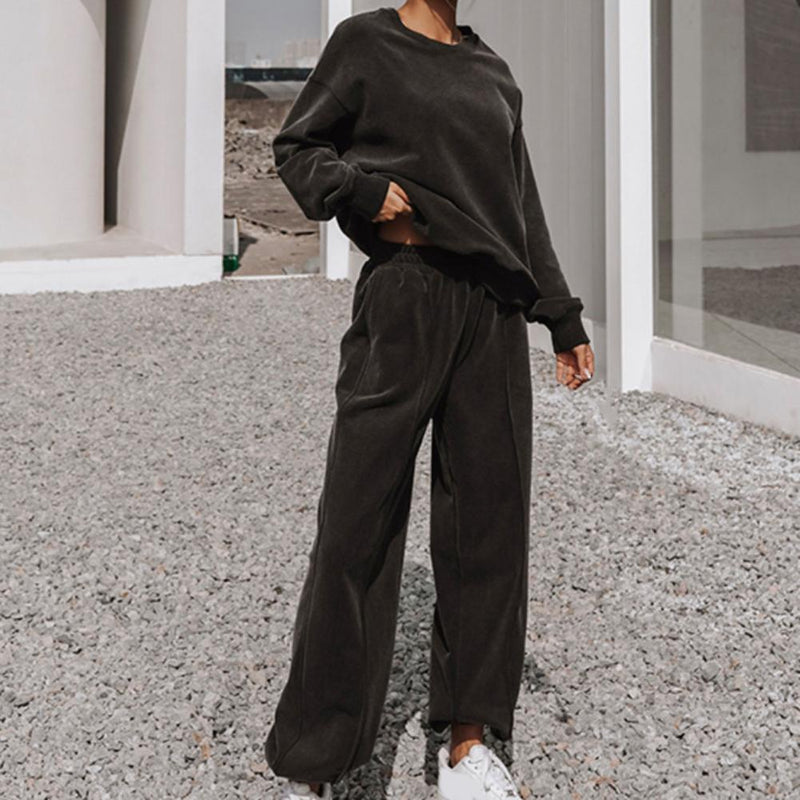 BellesPakje | Women's Oversized Loungewear Set-Light Green-S-State of Style