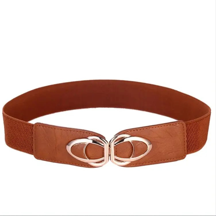 Beltoxfine Curves & Class: Stylish Stretch Belts for Confidence-Brown-65 cm (68 cm to 100 cm)-State of Style