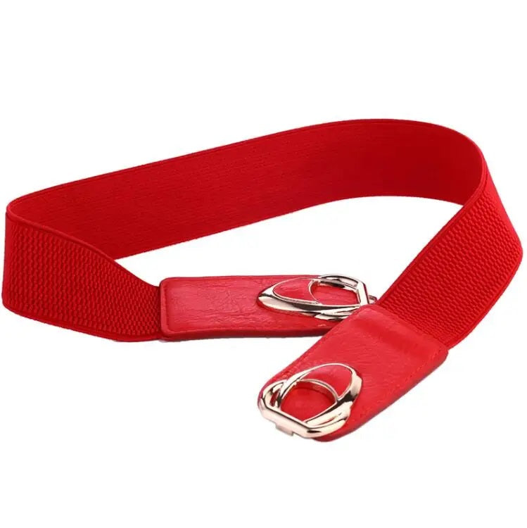 Beltoxfine Curves & Class: Stylish Stretch Belts for Confidence-Red-65 cm (68 cm to 100 cm)-State of Style