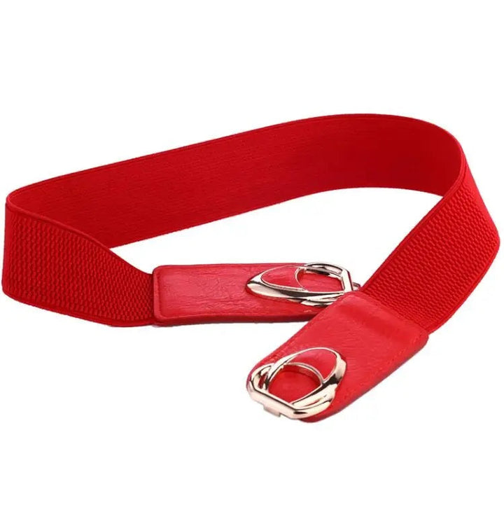 Beltoxfine Curves & Class: Stylish Stretch Belts for Confidence-Red-65 cm (68 cm to 100 cm)-State of Style