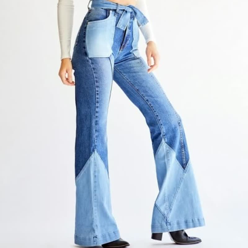 BigJeans | Women's Wide-Leg Jeans-Deep Blue-S-State of Style