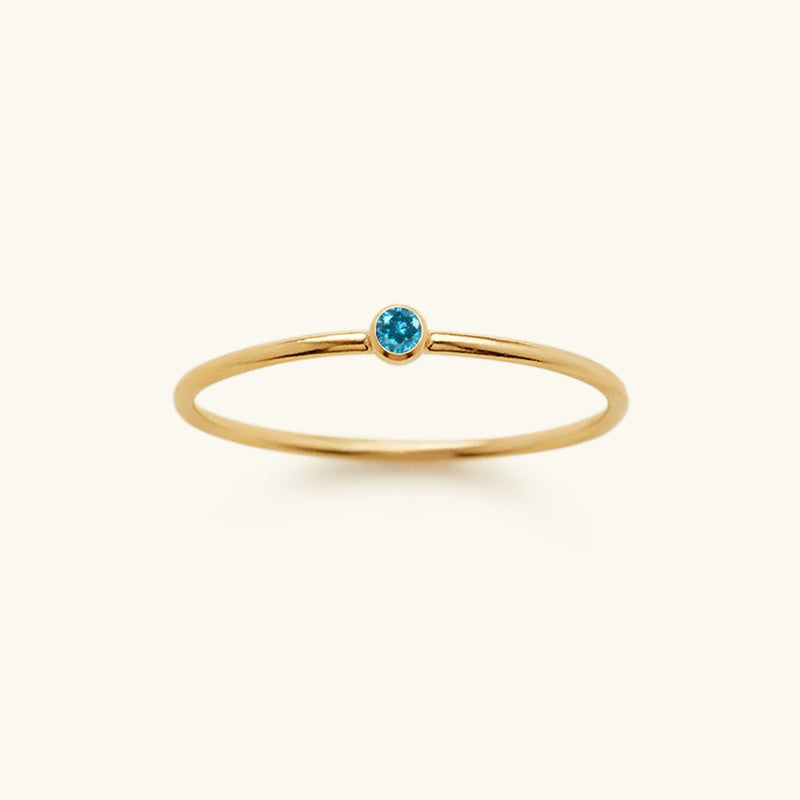 Birthstone Ring - Celestia-December – Aquamarine-49 mm-State of Style