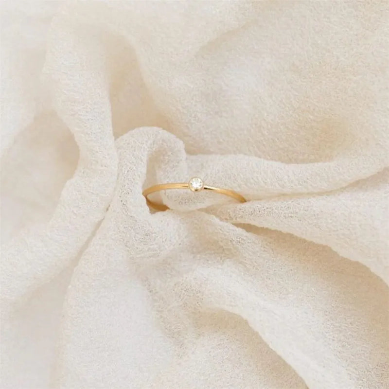 Birthstone Ring | Simple Design | Personalised Gift-JANUARY-5-GOLD-State of Style