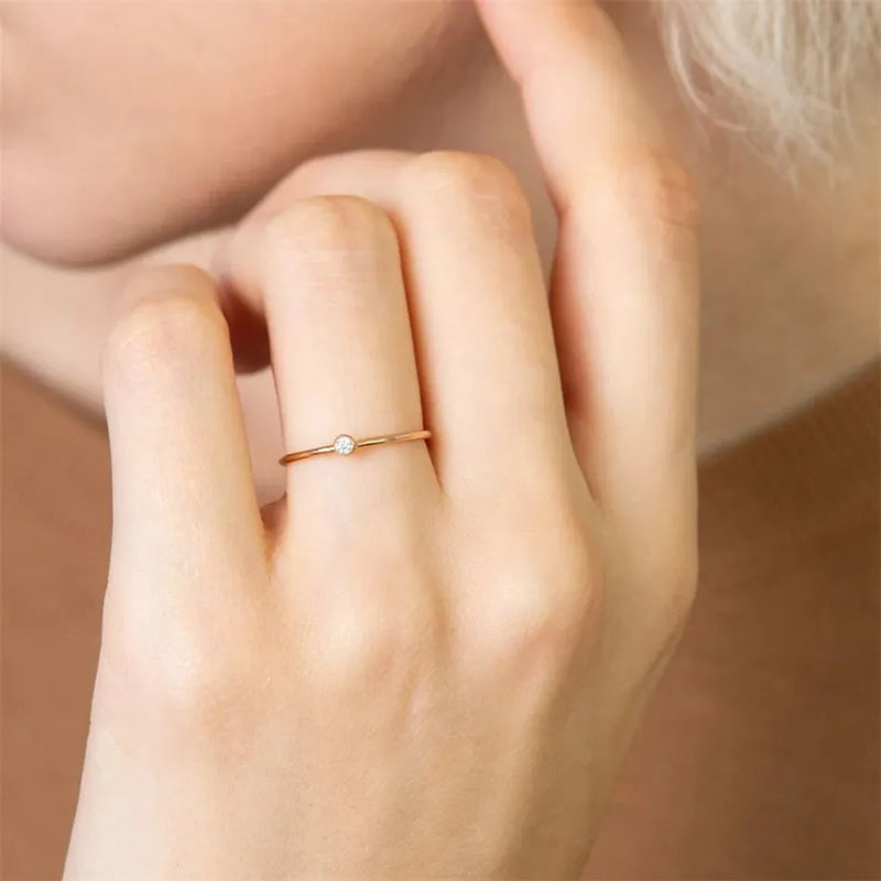 Birthstone Ring | Simple Design | Personalised Gift-JANUARY-5-GOLD-State of Style
