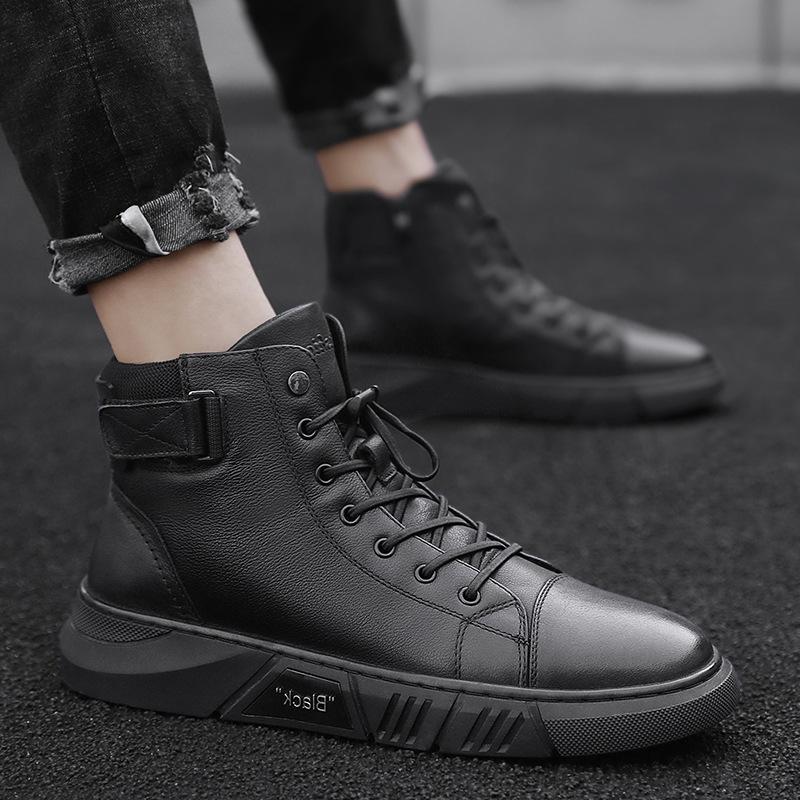 Black Handmade Leather Boots for Men - ShadowStep-Black-7-State of Style