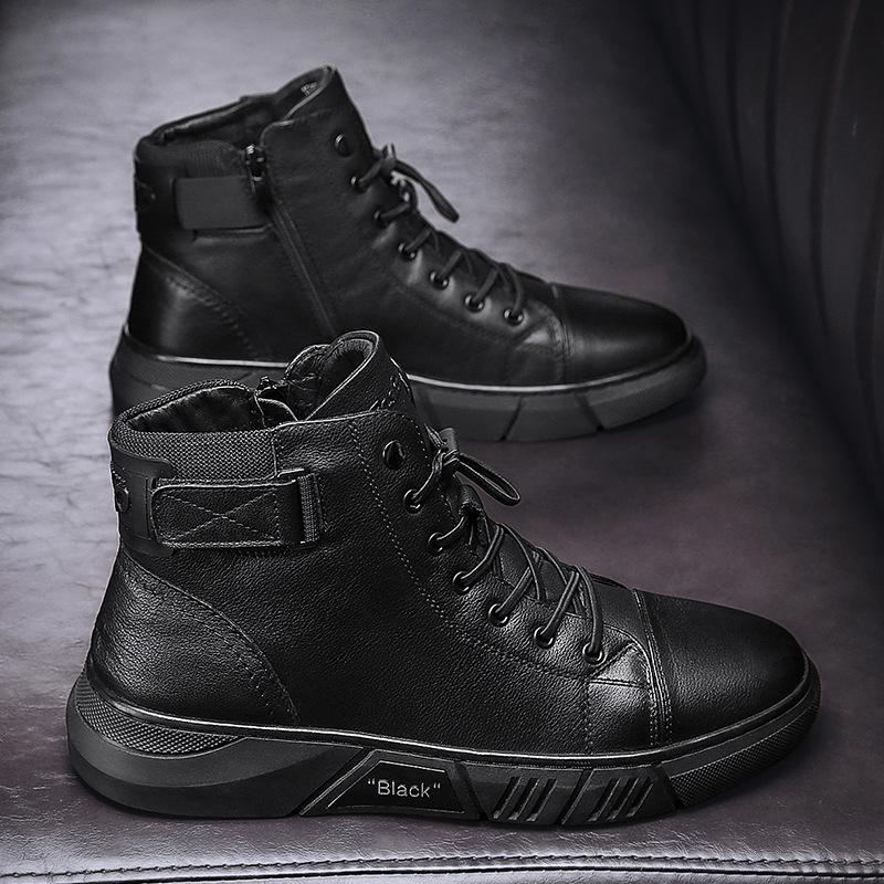 Black Handmade Leather Boots for Men - ShadowStep-Black-7-State of Style