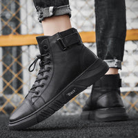 Black Handmade Leather Boots for Men - ShadowStep-Black-7-State of Style