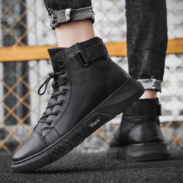Black Handmade Leather Boots for Men - ShadowStep-Black-7-State of Style