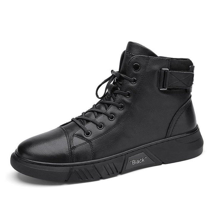 Black Handmade Leather Boots for Men - ShadowStep-Black-7-State of Style