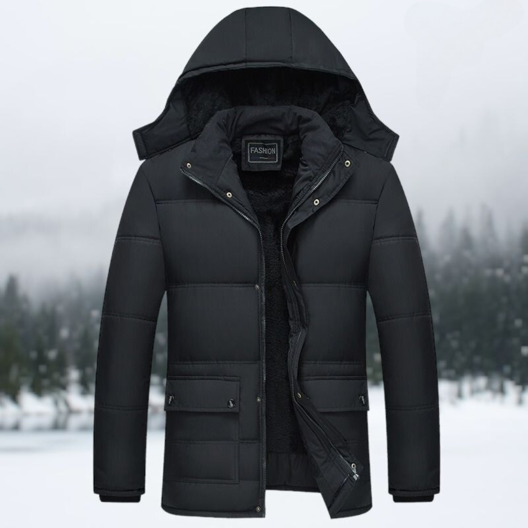 Black Puffer Winter Jacket - Hugo-Black-S-State of Style
