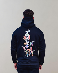 Blue Hoodie with DNA Print - Orion-S-State of Style
