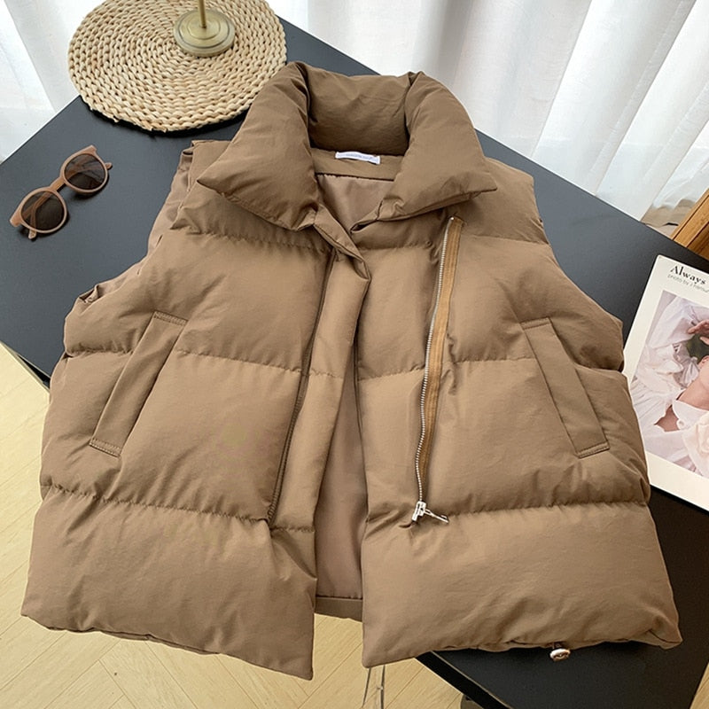Body Warmer for Women | JulliesWarmer | Stylish & Comfortable-Khaki-M-State of Style