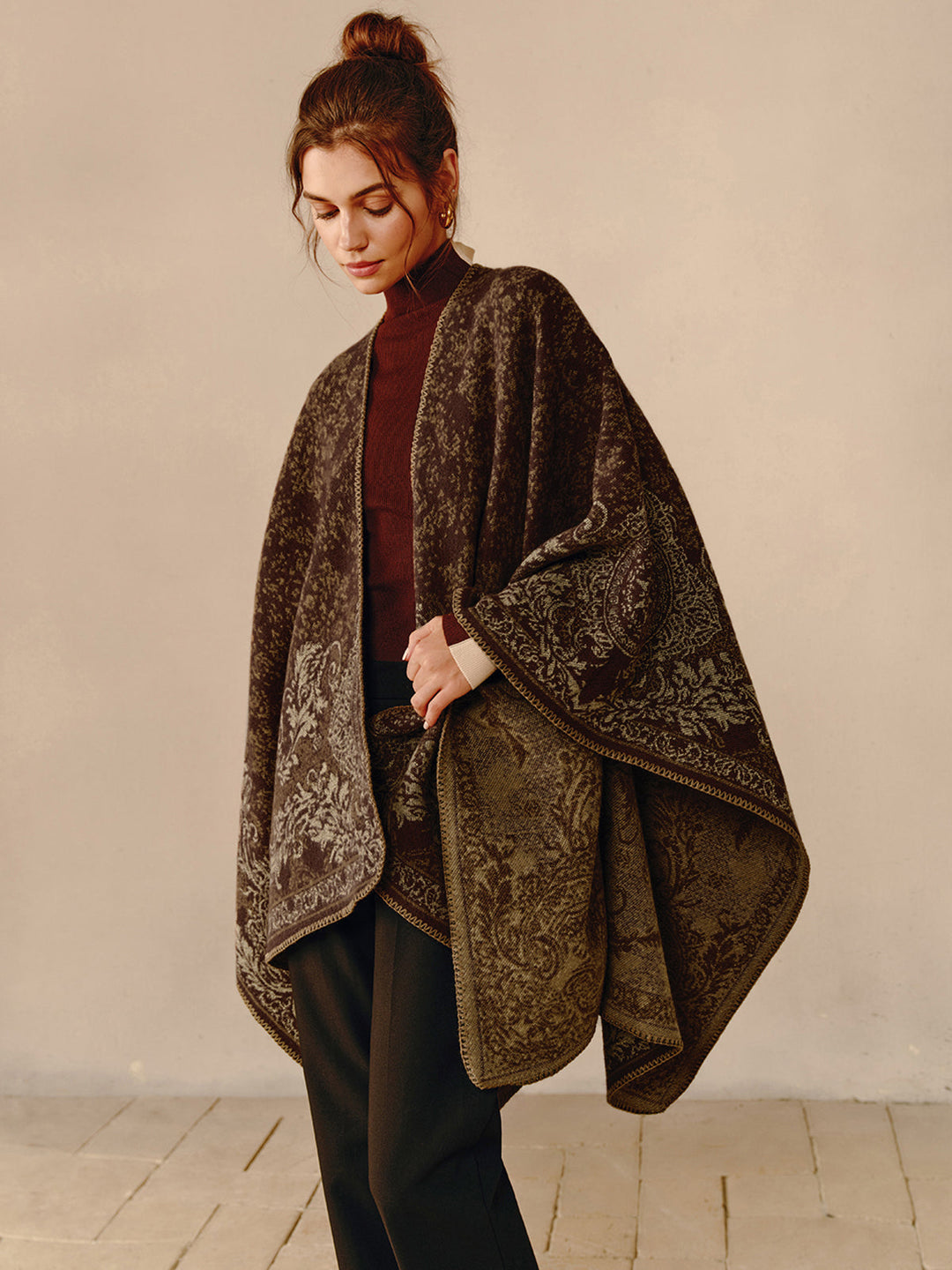 Boho Double Sided Poncho - Seraphina-State of Style