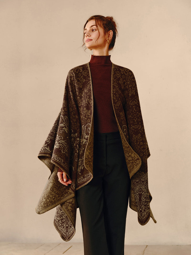 Boho Double Sided Poncho - Seraphina-State of Style
