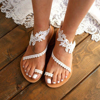 Boho summer sandals with lace and floral accents - Lorelai-3.5-State of Style