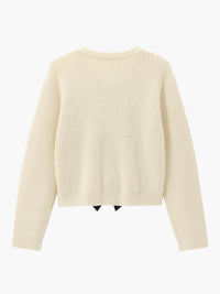 Bow Detail Women's Sweater - Isla-White-XS-State of Style